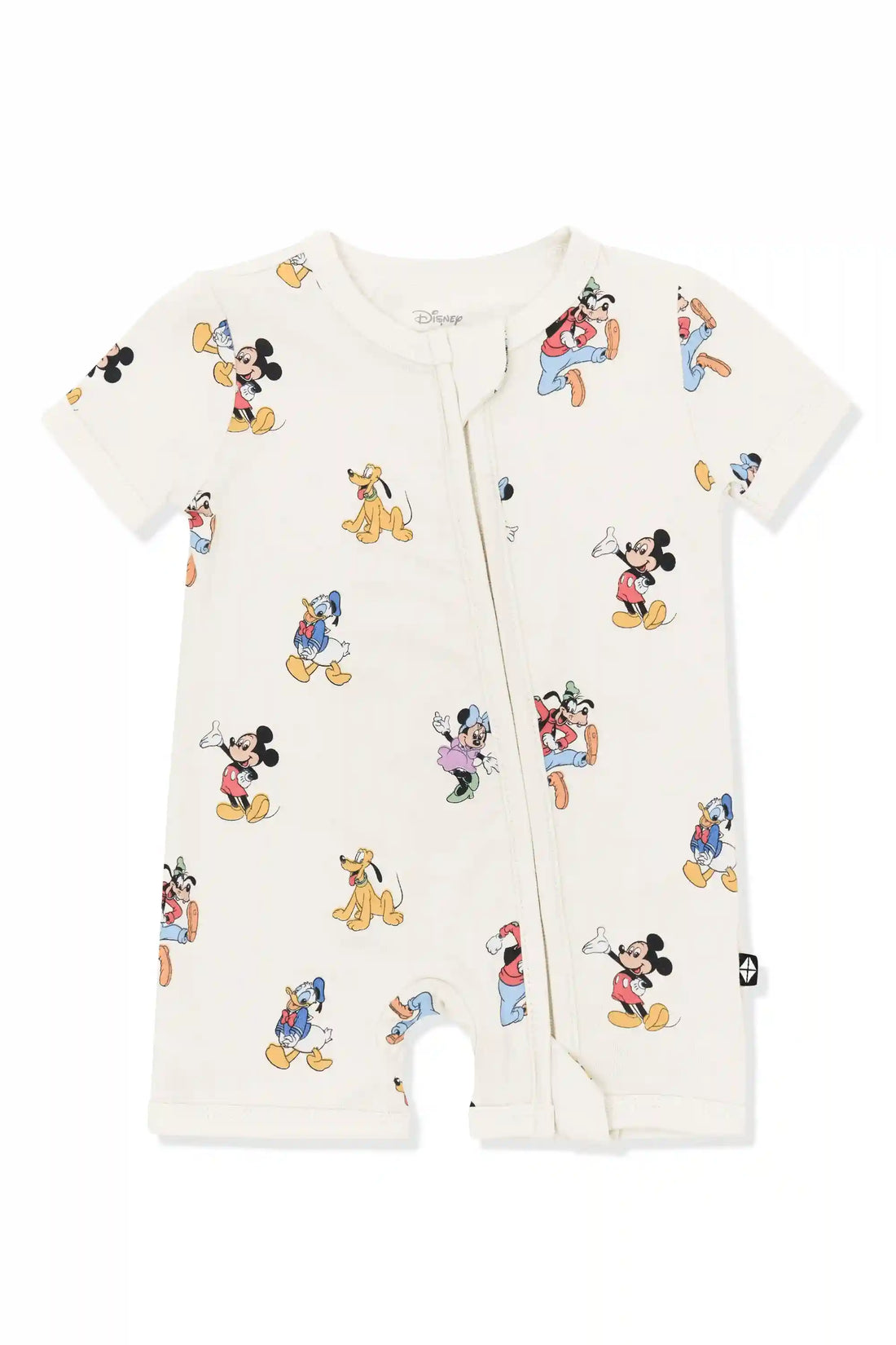 Zipper Shortall Romper in Mickey Mouse and Friends