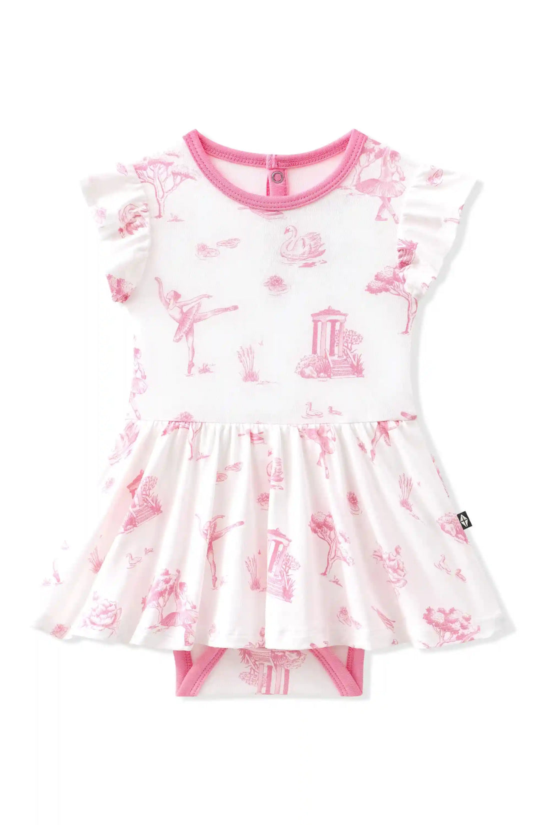Twirl Bodysuit Dress in Toile Ballet