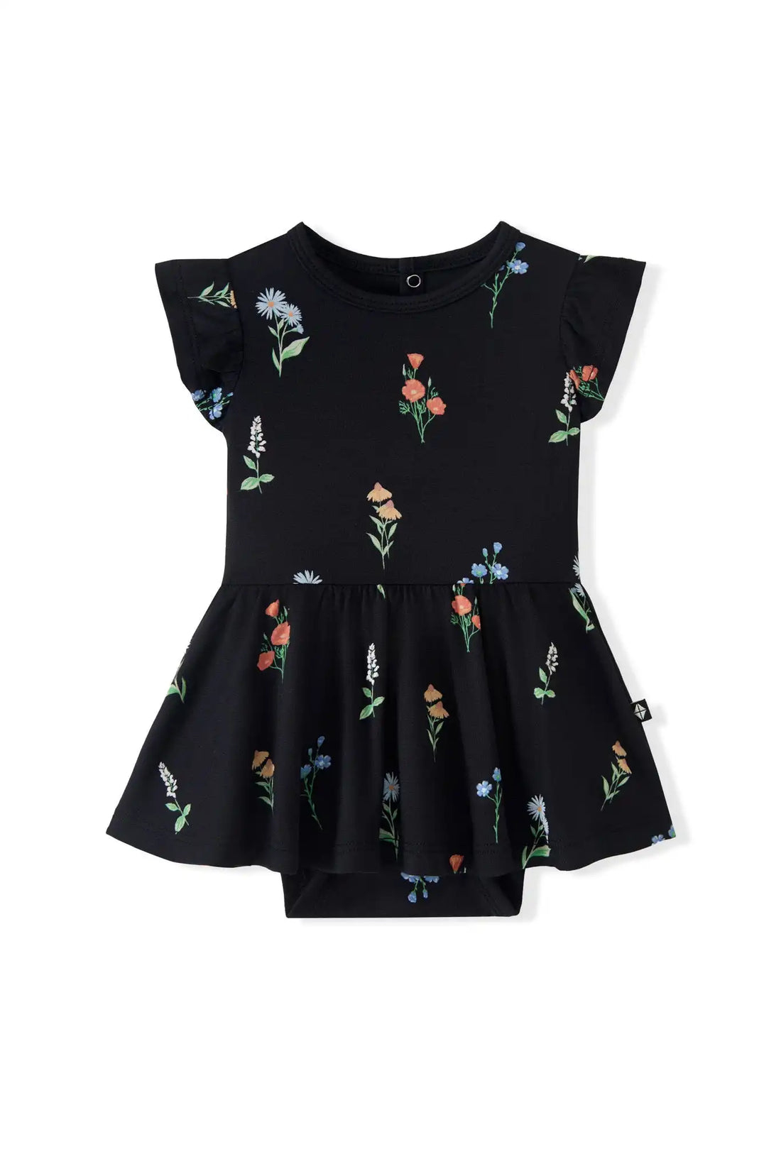 Twirl Bodysuit Dress in Midnight Wildflower