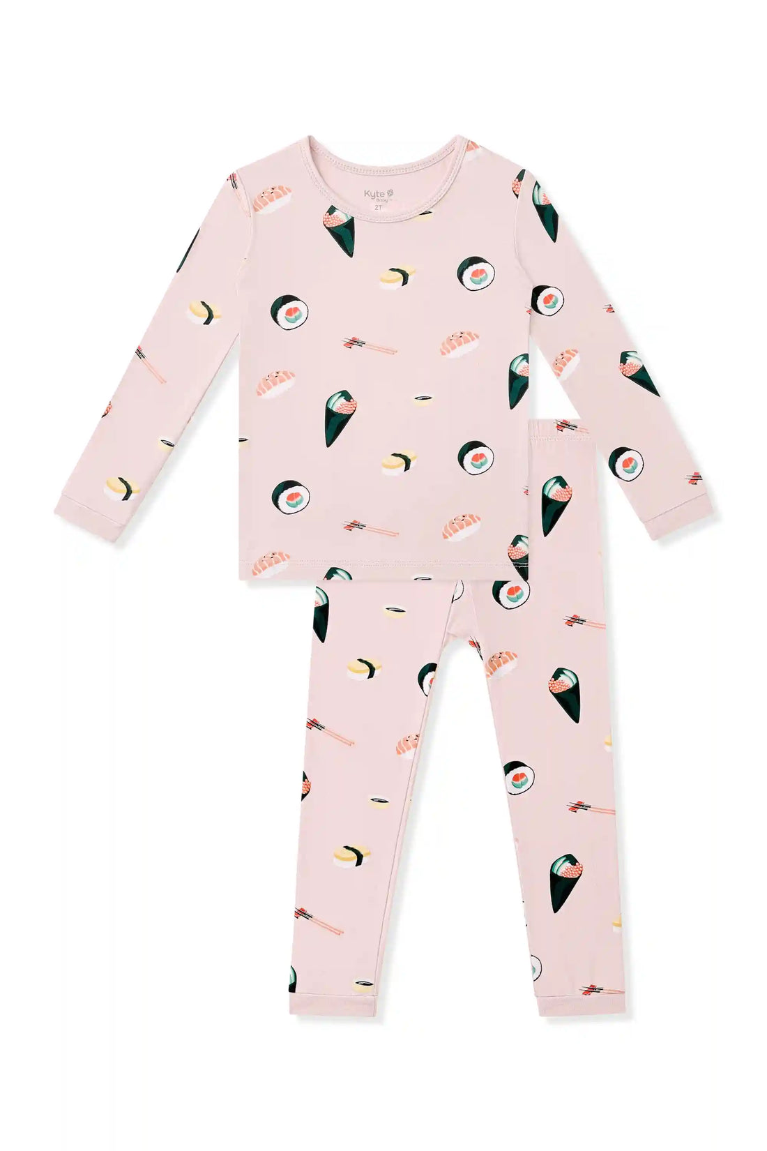 Long Sleeve Pajamas in Blush Sushi