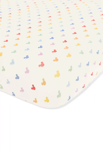 Crib Sheet in Pastel Mickey Mouse