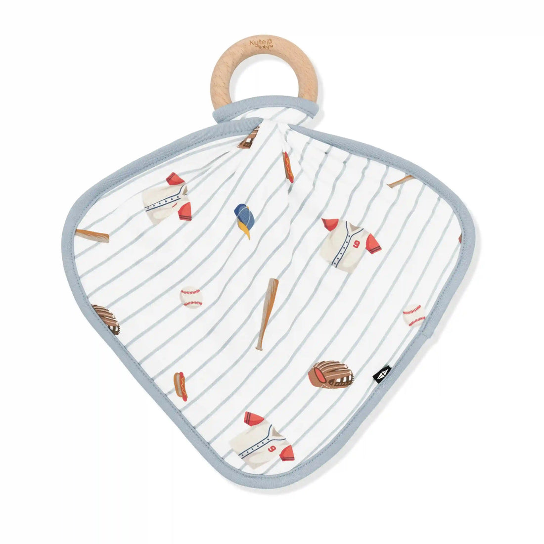 Lovey in Home Run with Removable Wooden Teething Ring