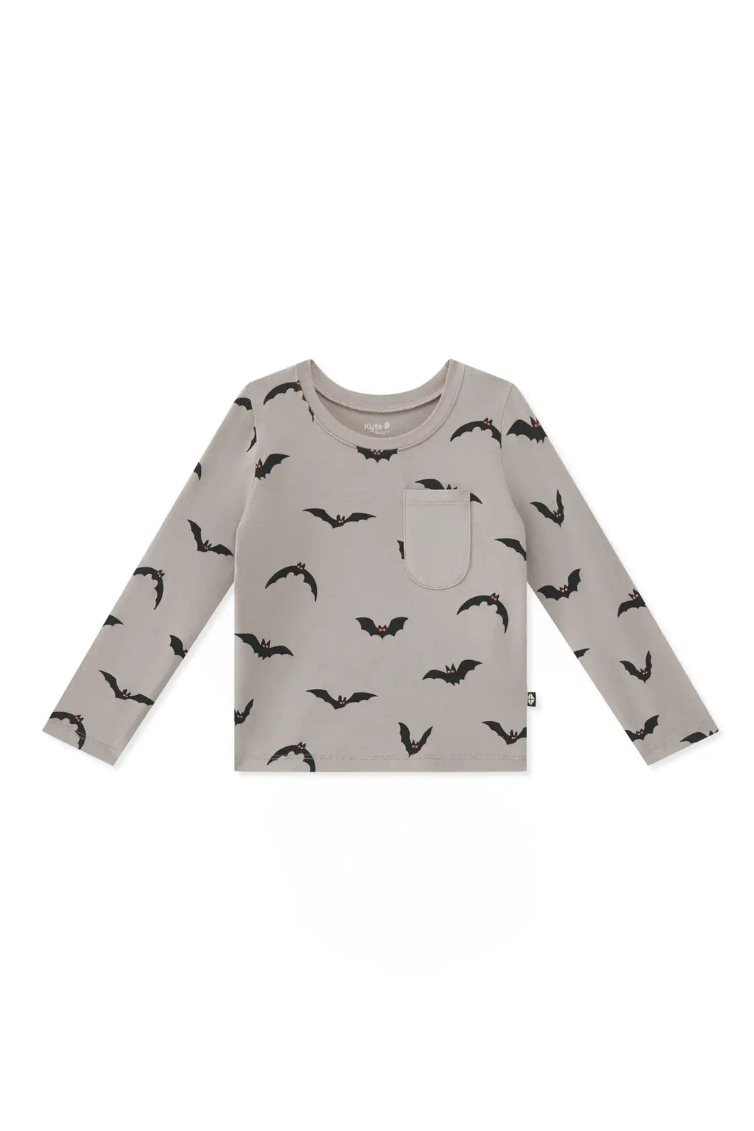 Long Sleeve Toddler Crew Neck Tee in Bats