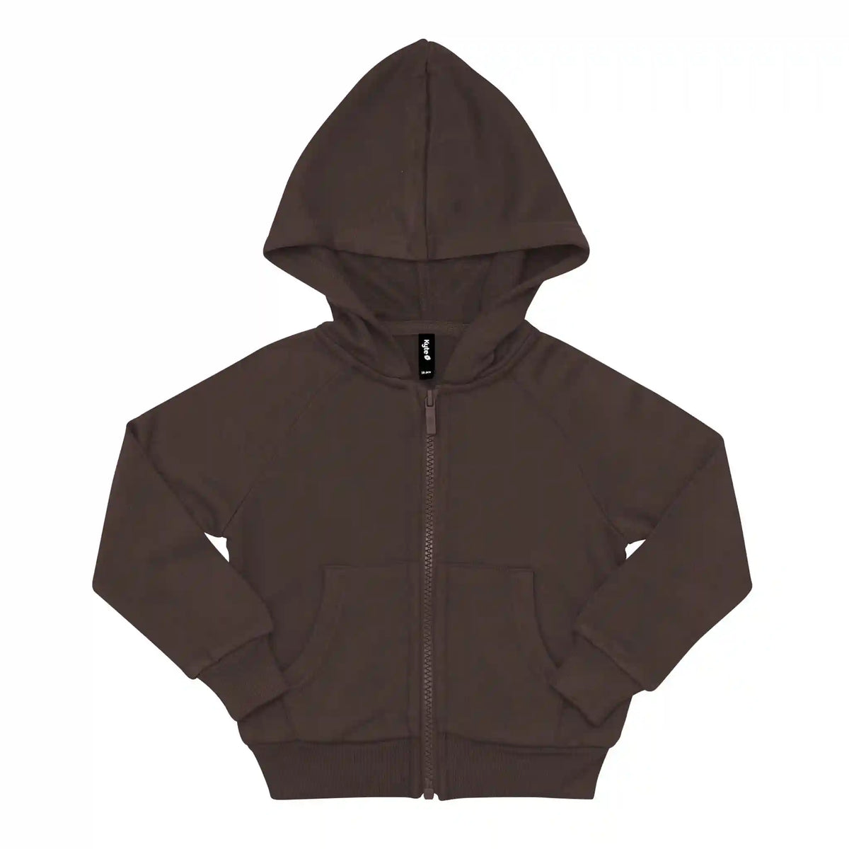 Fleece Zip Up Hoodie in Espresso