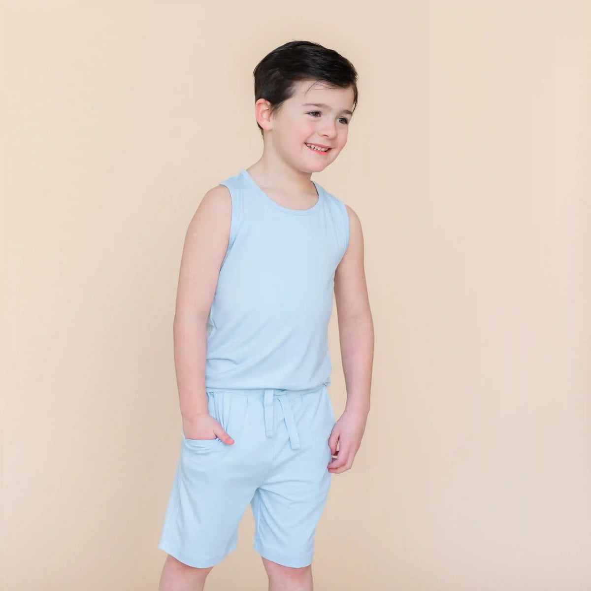 Drawstring Short in Breeze