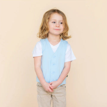 Tuxedo Vest in Breeze