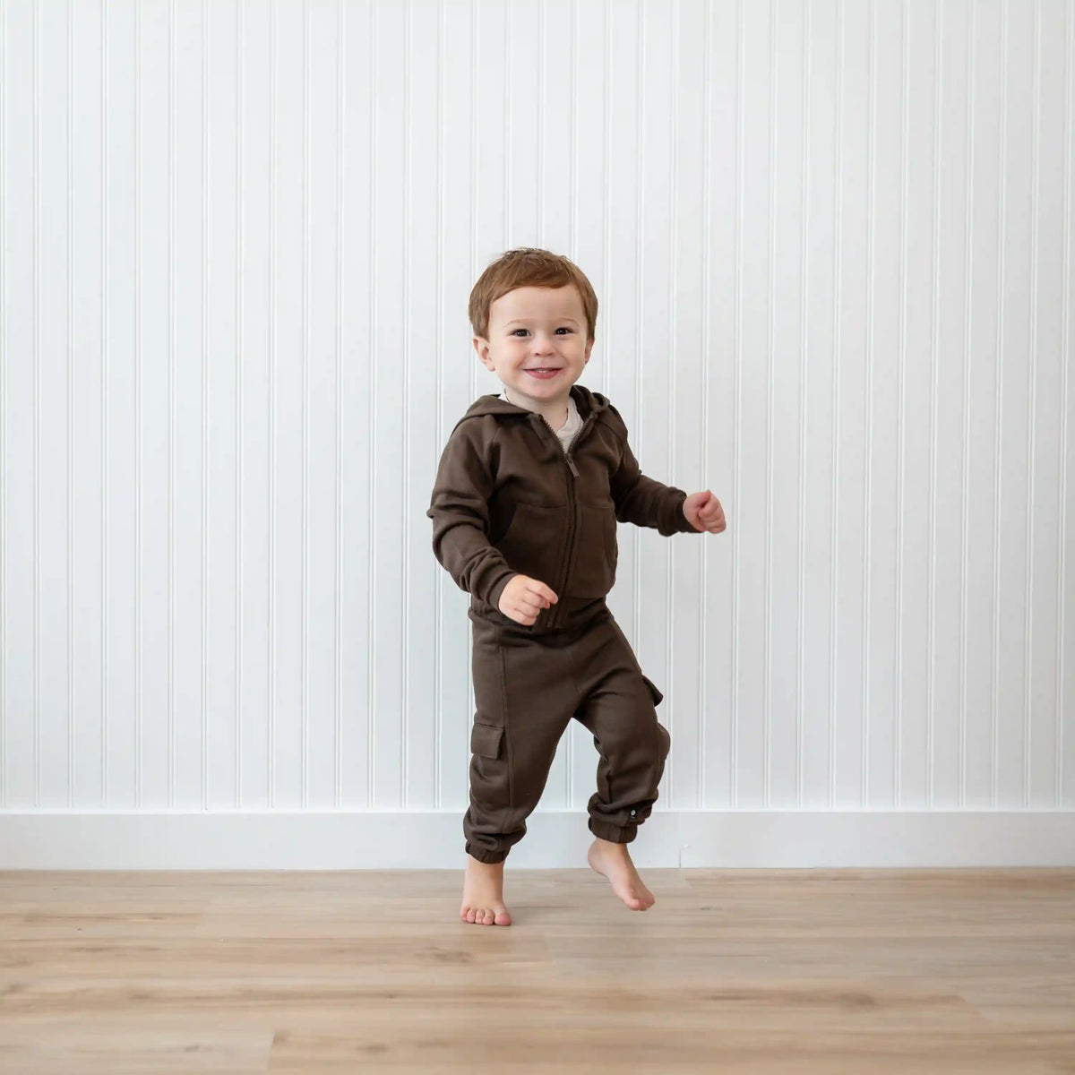 Fleece Cargo Pants in Espresso