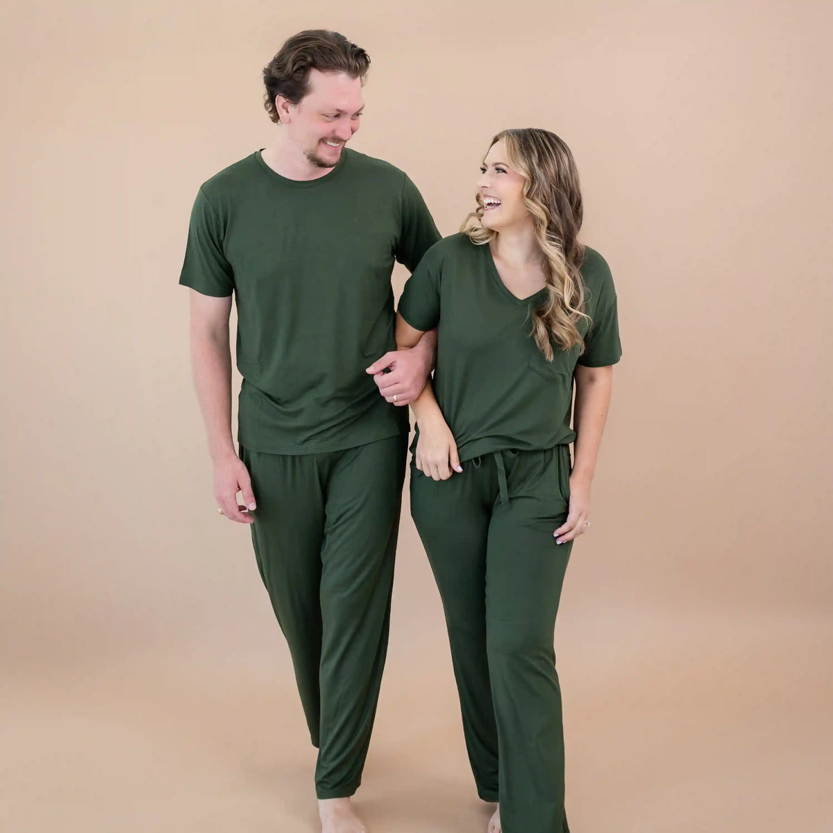 Women's Oversized V-Neck Tee in Fir