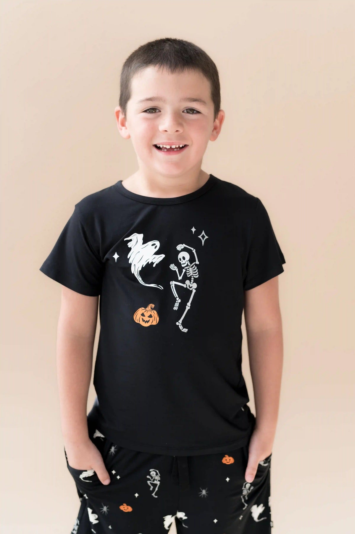 Toddler Basic Tee in Halloween Friends on Midnight