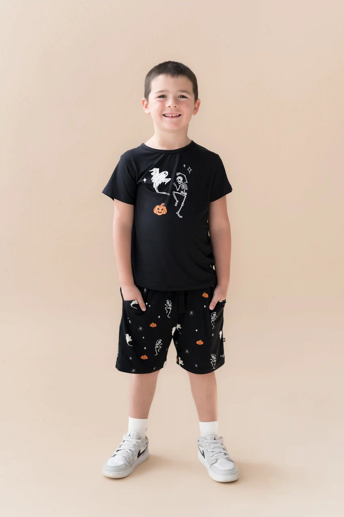 Toddler Basic Tee in Halloween Friends on Midnight