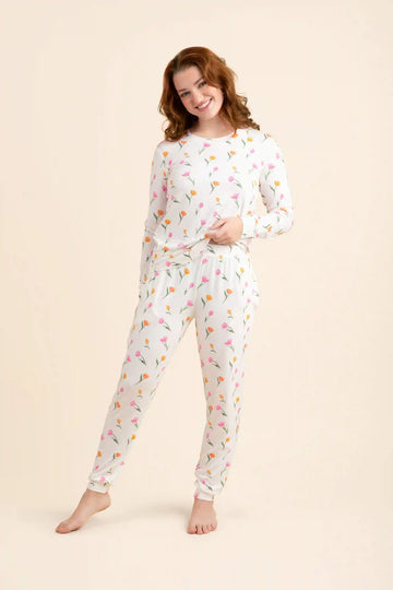 Women's Jogger Pajama Set in Tulip
