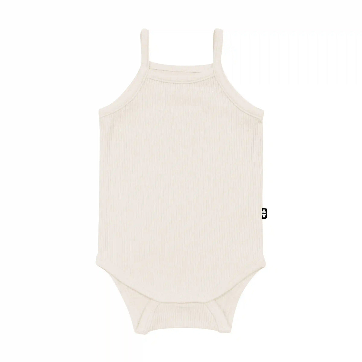 Ribbed Spaghetti Strap Bodysuit in Oat