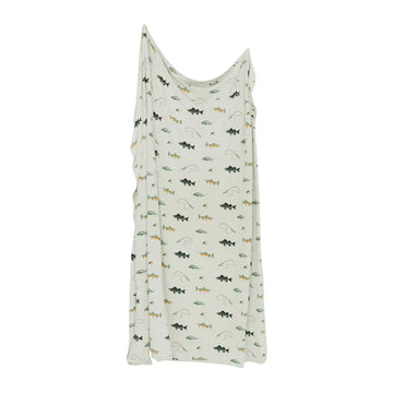 Swaddle Blanket in Fishing
